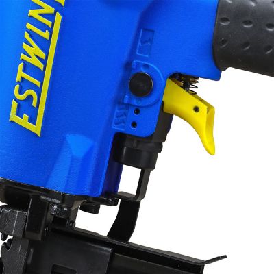 Image showing  Pneumatic 10.5-Gauge 1-9/16in. Fencing Stapler with Metal Belt Hook, 1/4in. NPT Industrial Swivel Fitting, and Bag