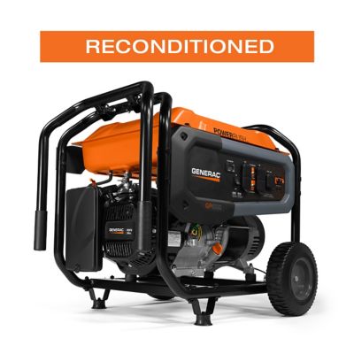 Generac GRECONDITIONED GP6500 6,500W Gas Powered Portable Generator with COSense and Cord, 49 ST