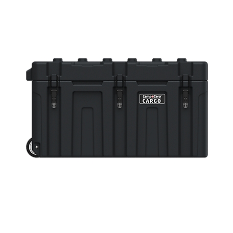 Camp-Zero 148L Hard-Sided Storage Case with Wheels and Coated Stainless-Steel Latching/Locking, Black