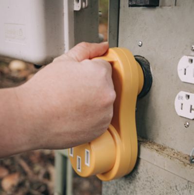 Image showing 8 th Camco 30A Male to 50A Female Offset Adapter