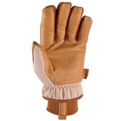 Image showing  Women's Warm Winter Gloves, HydraHyde Hybrid Leather Gloves with Knit Wrist