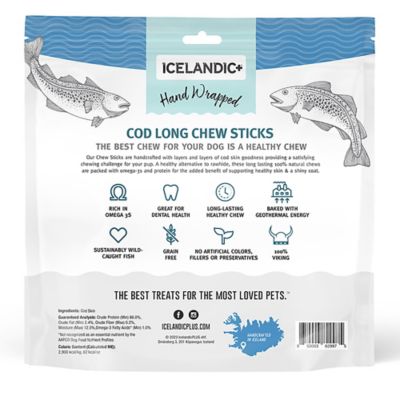 Image showing  Cod Skin Long Chew Sticks Dog Treats, 10 in., 12- Pack