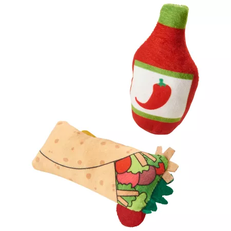 Assorted Mexican Takeaway Cat Toys 2 Pack Cat Chasers & Teasers