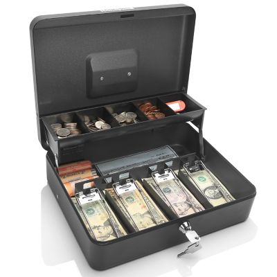 Image showing  Steel Tiered Cash Tray with Key Lock