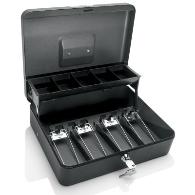 Image showing  Steel Tiered Cash Tray with Key Lock