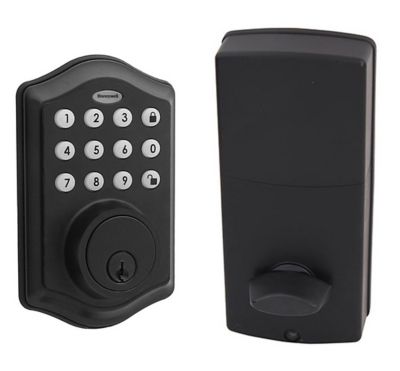 Honeywell Electronic Entry Deadbolt Door Lock, Matte Black