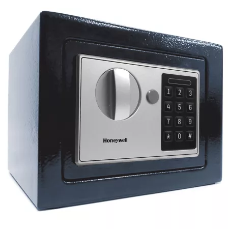 Honeywell Compact Steel Digital Security Box Navy Blue Home Safes