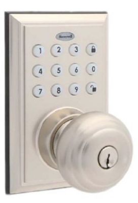 Honeywell Digital Entry Keypad Knob Bluetooth Door Lock, Satin Nickel