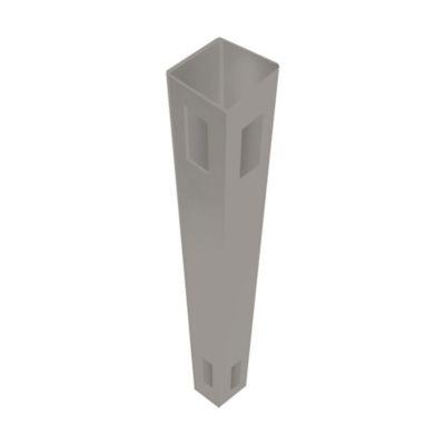 Barrette Outdoor Living Horizontal Fence 5 in. x 5 in. x 108 in. Gray Vinyl Corner Post, Gray