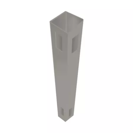 Barrette Outdoor Living Horizontal Fence 5 in x 5 in x 108 in Gray Vinyl Corner Post Gray Fence Post Braces & Accessories