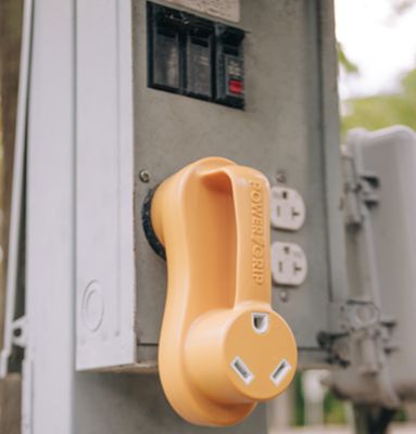 Image showing 7 th Camco 50 Amp Male to 30 Amp Female Offset Adapter