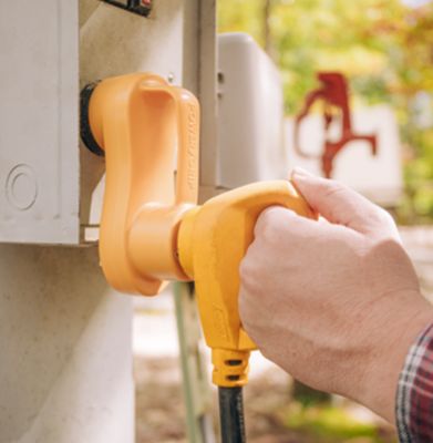 Image showing 8 th Camco 50 Amp Male to 30 Amp Female Offset Adapter