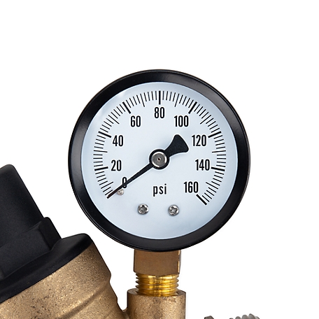 CAMCO Adjustable Water Pressure Regulator with Gauge #40058