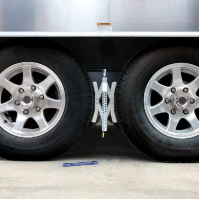 Image showing 8 th Camco Wheel Stop with Wrench and Lock, 10 in.