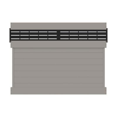 Horizontal Fence Boardwalk DSP 5 ft. x 6 ft. Gray Vinyl Privacy Fence Gate Kit