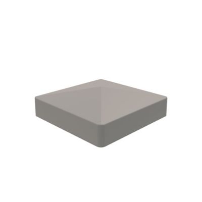 Image showing  5 in. x 5 in. Pyramid Post Top Gray