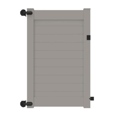Barrette Outdoor Living Horizontal Fence 46 in. x 6 ft. Vinyl Privacy Gate Gray