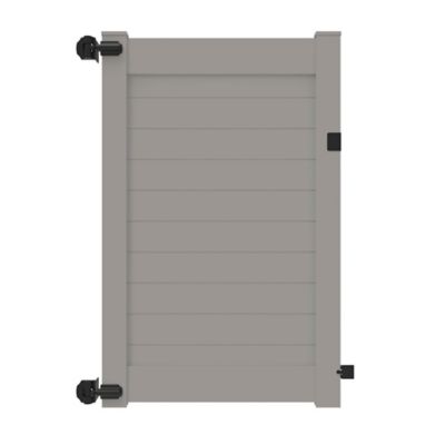 Barrette Outdoor Living 46 in. x 6 ft. Vinyl Privacy Horizontal Fence Gate - Cypress Finish