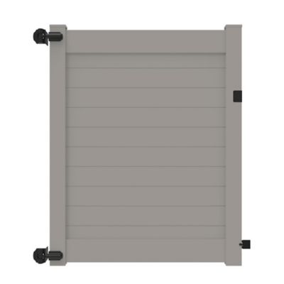 Barrette Outdoor Living 58 in. x 6 ft. Horizontal Fence Vinyl Privacy Gate, Gray