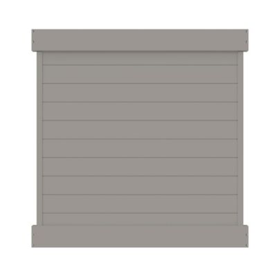 Barrette Outdoor Living Horizontal Fence 6 ft. H x 6 ft. W Gray Vinyl Privacy Panel Kit