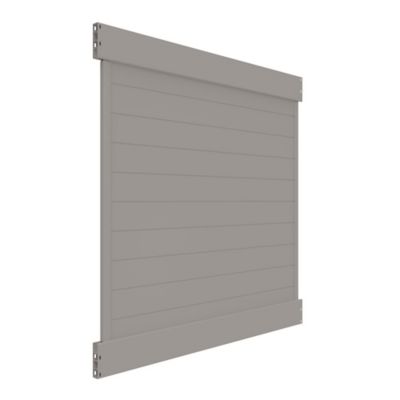 Image showing  6 ft. x 6 ft. Horizontal Fence Vinyl Privacy Panel Kit, Gray