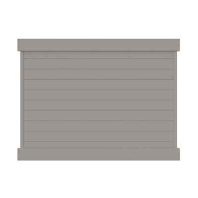 Barrette Outdoor Living Horizontal Fence 6 ft. x 8 ft. Gray Vinyl Privacy Panel Kit, Gray