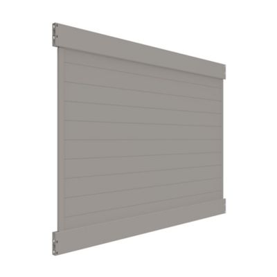 Image showing  6 ft. x 8 ft. Horizontal Vinyl Privacy Panel Fence Kit, Gray