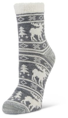 Little Hotties Fireside Crew Socks Moose, 1 Pair,