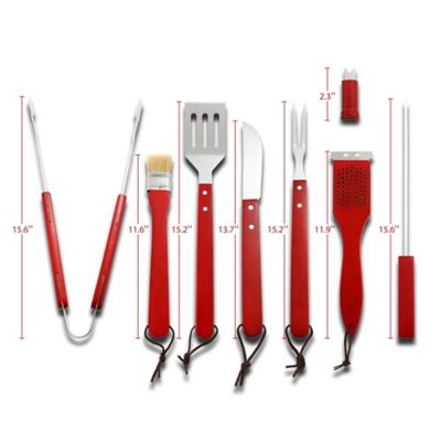 Image showing 7 th Royal Gourmet Stainless Steel Non-Stick Grilling Tool Set with Wooden Handles,TF1819