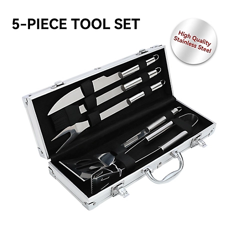 Royal Gourmet Stainless Steel Non-Stick Grilling Tool Set with Aluminum Case,TF0558S