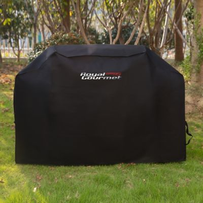 Image showing  65 in. Durable Oxford Polyester Outdoor Waterproof BBQ Grill Cover, Black