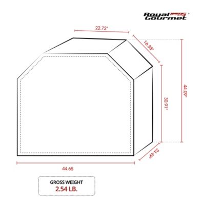 Image showing  45 in. Water and Heat Resistant Fabric Grill Cover, Black, CR4544