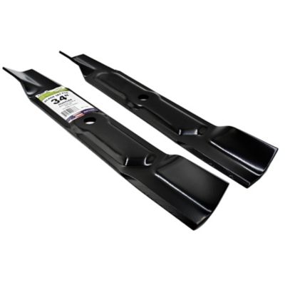 Image showing  34 in. Lawn Mower Blades for Many Hustler Mowers, Replaces OEM 607281, 2-Pack