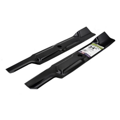 Image showing  34 in. Lawn Mower Blades for Many Hustler Mowers, Replaces OEM 607281, 2-Pack