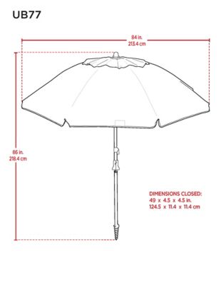 Image showing  7 ft. Beach Umbrella with Sand Anchor