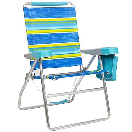 RIO Beach 4-Position 17 in. Tall Beach Chair - Stripe