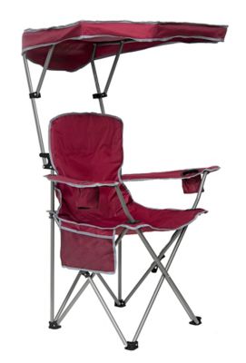 Quik Shade Max Shade Folding Chair - Red/Gray