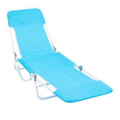 RIO Folding beach lounger Blue