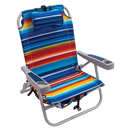 RIO 4-Position Folding Backpack Beach Chair with Cooler, SC534-206-1