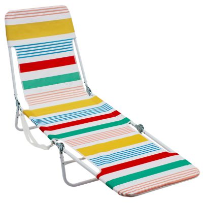 Image showing  Folding Beach Lounger, Stripe