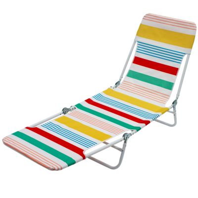 Image showing  Folding Beach Lounger, Stripe