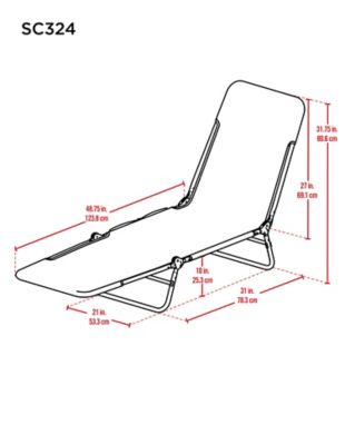 Image showing  Folding Beach Lounger, Stripe