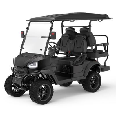 Greyson 4-Seater 48V Electric Golf Cart, Matte Black