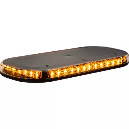 Class 1 Mini Oval Low Profile LED Light Bar - Amber/Clear Automotive Work Lights