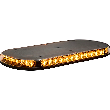 Class 1 Low Profile Oval LED Mini Light Bar - Amber/Clear