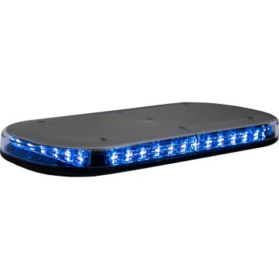 Buyers Products 15.75 in. Class 1 Low Profile Amber/Blue LED Mini Light Bar with 26 Flash Patterns