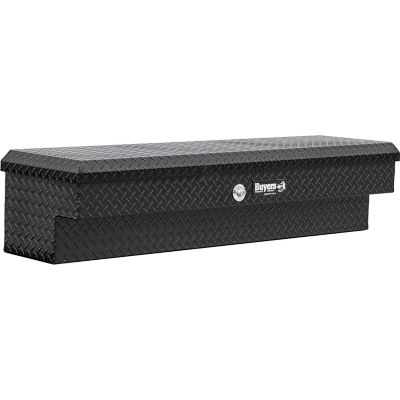 Buyers Products Gloss Black Diamond Tread Aluminum Lo-Sider Truck Box, 13X16X56 in.