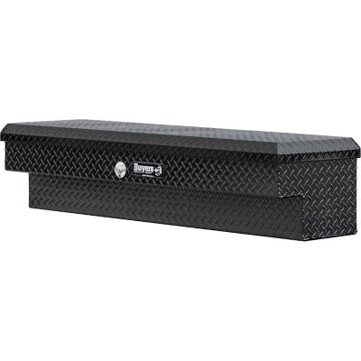 Image showing  Gloss Black Diamond Tread Aluminum Lo-Sider Truck Box, 13 x 16 x 56 in.