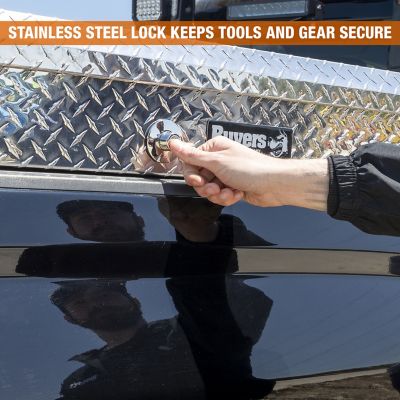 Image showing 7 th Buyers Products 13 in. x 16 in. x 36 in. Diamond Tread Aluminum Lo-Sider Truck Box