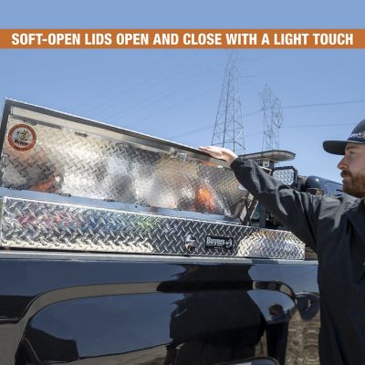 Image showing 8 th Buyers Products 13 in. x 16 in. x 36 in. Diamond Tread Aluminum Lo-Sider Truck Box